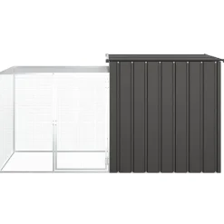 Articles Pour Animaux De Compagnie-vidaXL Cage pour poules 200x91x100 cm Acier galvanisé Anthracite