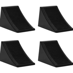 vidaXL Cales de roue 4 pcs 16x9x9 cm Caoutchouc