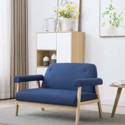 vidaXL Canapé à 2 places Tissu