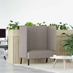 vidaXL Canapé à Haut Dossier 101cm tissu