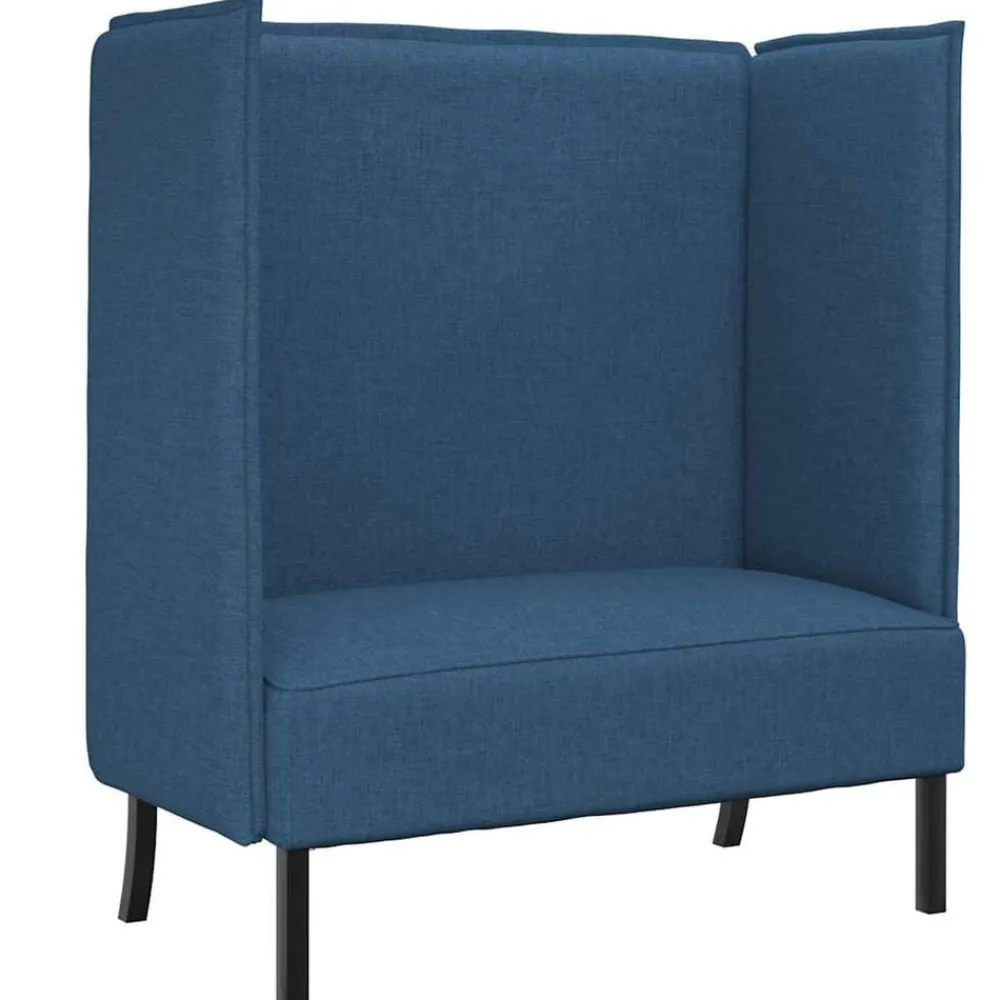 Canapés-vidaXL Canapé à Haut Dossier 101cm tissu Bleu