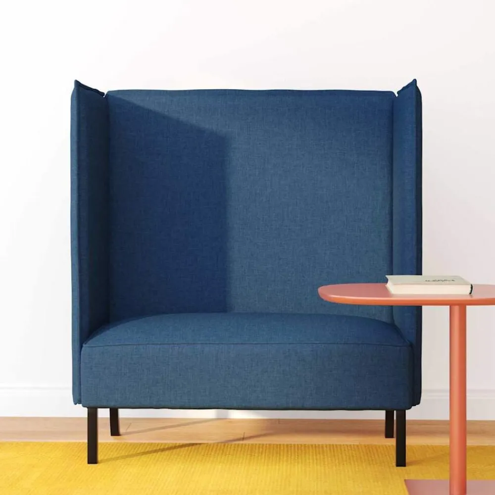 Canapés-vidaXL Canapé à Haut Dossier 101cm tissu Bleu
