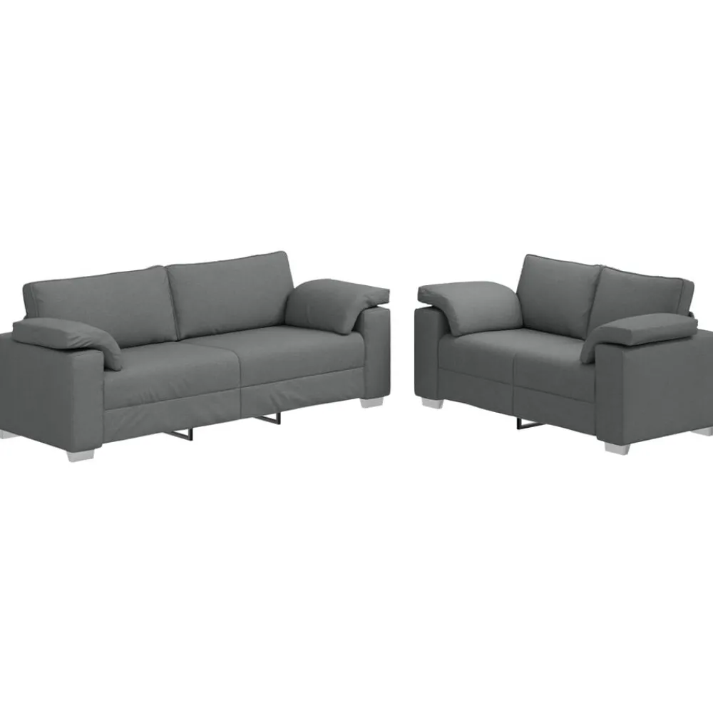 vidaXL Canapé 2 pcs 219 x 80 x 82 cm tissu