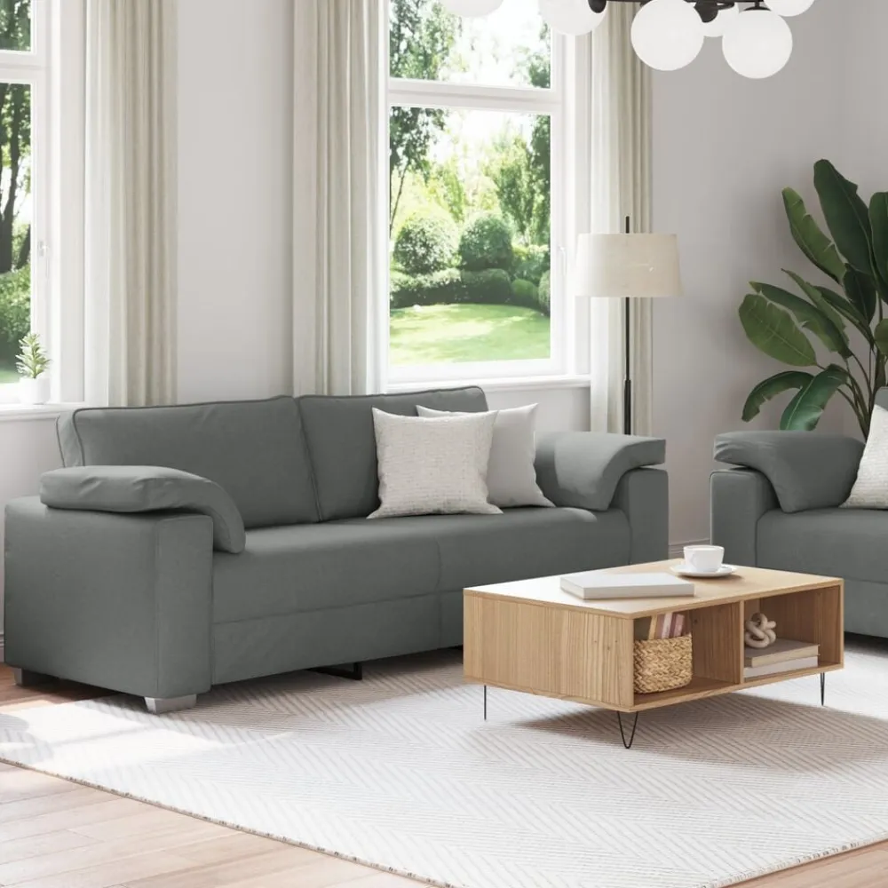 vidaXL Canapé 2 pcs 219 x 80 x 82 cm tissu