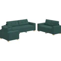 vidaXL Canapé 3 pcs 221 x 80 x 80 cm Tissu en lin mélangé