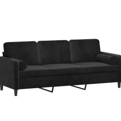 vidaXL Canapé 3 places avec oreillers décoratifs 180 cm velours