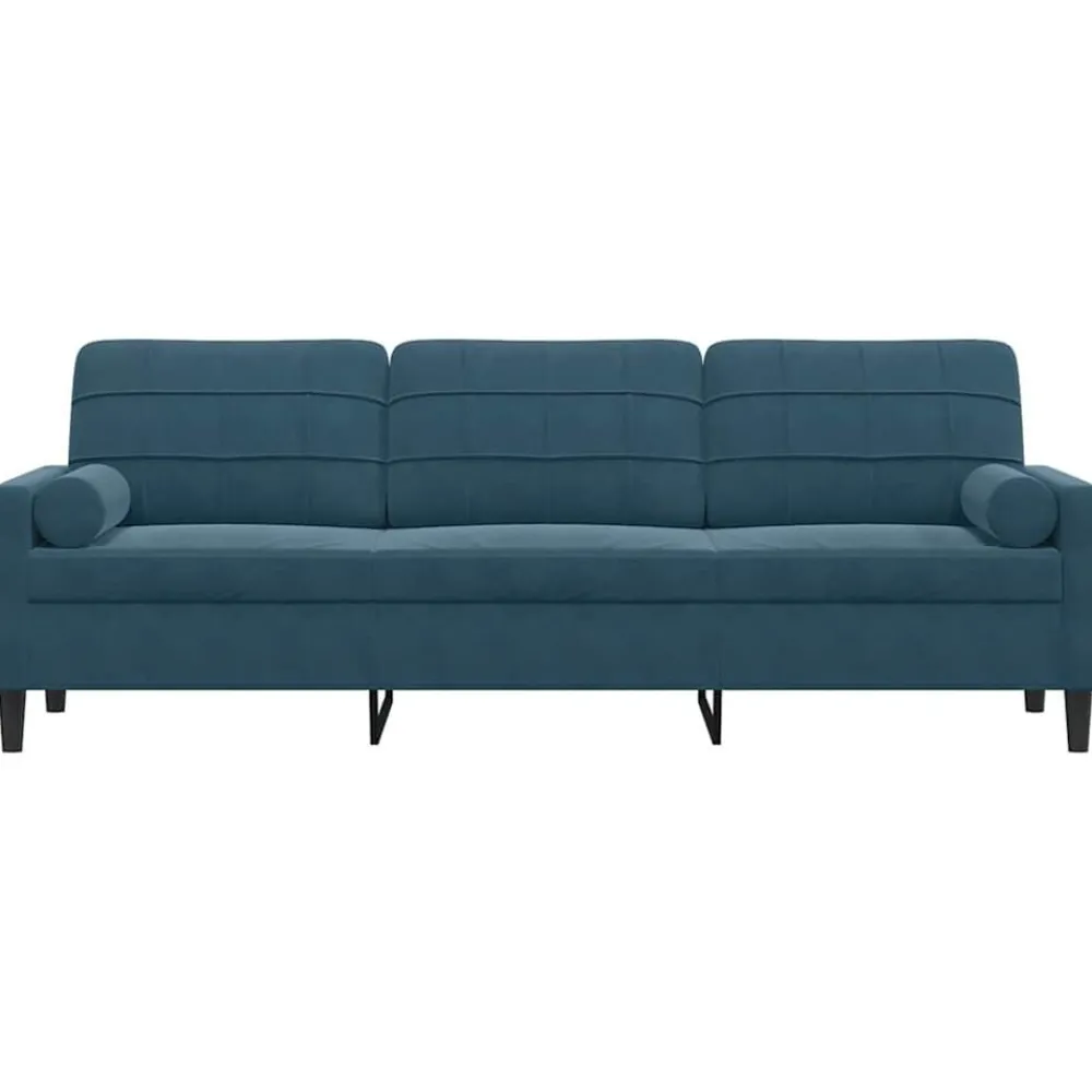 vidaXL Canapé 3 places avec oreillers décoratifs 210 cm velours