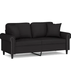 vidaXL Canapé 2 places avec oreillers décoratifs 140 cm velours