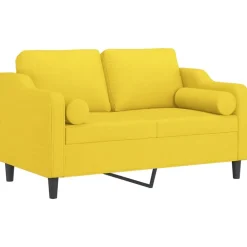 vidaXL Canapé 2 places avec oreillers 120 cm tissu