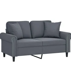 vidaXL Canapé 2 places avec oreillers 120 cm velours