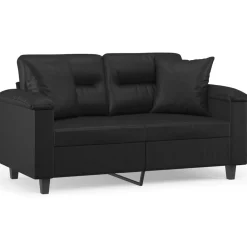 vidaXL Canapé 2 places avec oreillers décoratifs 120cm similicuir