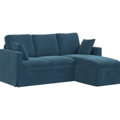 Canapés-vidaXL Canapé 178 x 134 x 80 cm Velours Bleu