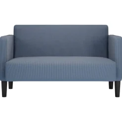 Canapés-vidaXL Canapé causeuse 109 cm tissu velours côtelé Bleu