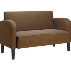 Accessoires Pour Canapés|Canapés-vidaXL Canapé causeuse 110 cm similicuir Marron