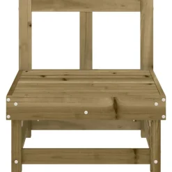 Mobilier De Jardin-vidaXL Canapé central de jardin bois de pin imprégné Naturel impregné