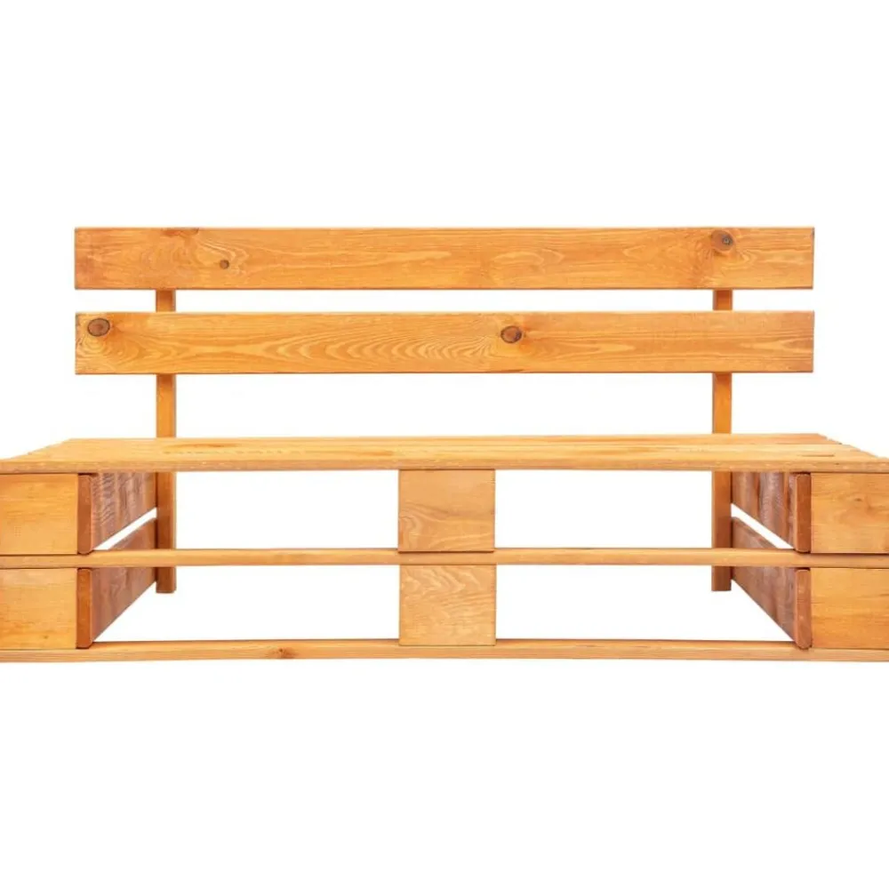 Mobilier De Jardin-vidaXL Canapé central palette de jardin marron miel bois pin imprégné Rouge