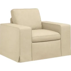 vidaXL Canapé Crème 103 x 80 x 82 cm tissu