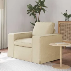 vidaXL Canapé Crème 103 x 80 x 82 cm tissu