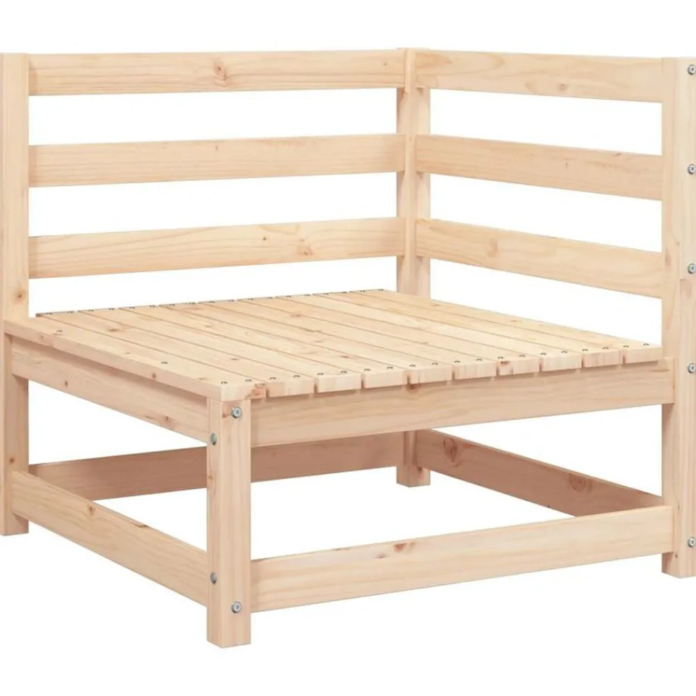 Mobilier De Jardin-vidaXL Canapé d'angle de jardin 70x70x67 cm bois de pin massif Pin naturel