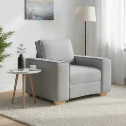 Canapés-vidaXL Canapé Fauteuil 100x78x84 cm Tissu Gris nuage