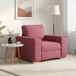 vidaXL Canapé Fauteuil Rouge Vin 100x78x84 cm Tissu