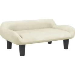 Mobilier Pour Bébés & Tout-Petits-vidaXL Canapé pour enfants crème 70x40x24 cm velours Cr&egrave;me