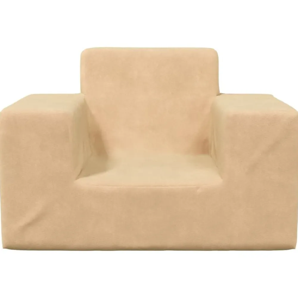Mobilier Pour Bébés & Tout-Petits-vidaXL Canapé pour enfants Crème Peluche douce Crème