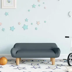 Mobilier Pour Bébés & Tout-Petits-vidaXL Canapé pour enfants 70x40x24 cm tissu Gris foncé