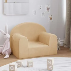 Mobilier Pour Bébés & Tout-Petits-vidaXL Canapé pour enfants crème peluche douce Cr&egrave;me