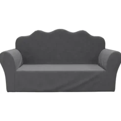Mobilier Pour Bébés & Tout-Petits-vidaXL Canapé pour enfants 2 places peluche douce Anthracite