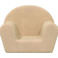 vidaXL Canapé pour enfants crème peluche douce