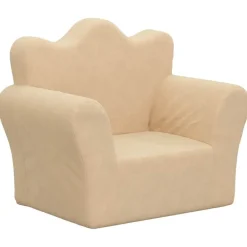 Mobilier Pour Bébés & Tout-Petits-vidaXL Canapé pour enfants crème peluche douce Cr&egrave;me