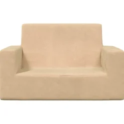 Mobilier Pour Bébés & Tout-Petits-vidaXL Canapé pour enfants à 2 places Crème Peluche douce Cr&egrave;me