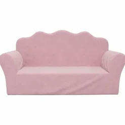 vidaXL Canapé pour enfants 2 places Peluche douce