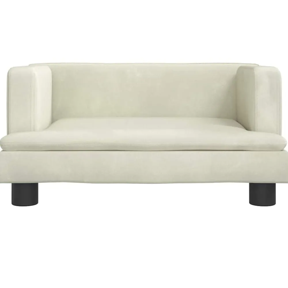 vidaXL Canapé pour enfants crème 60x40x30 cm velours