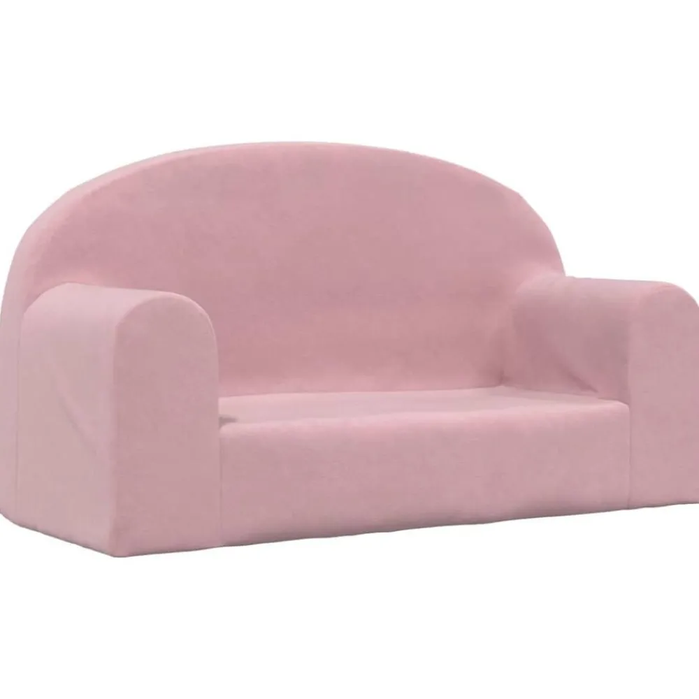 Mobilier Pour Bébés & Tout-Petits-vidaXL Canapé pour enfants 2 places peluche douce Rose