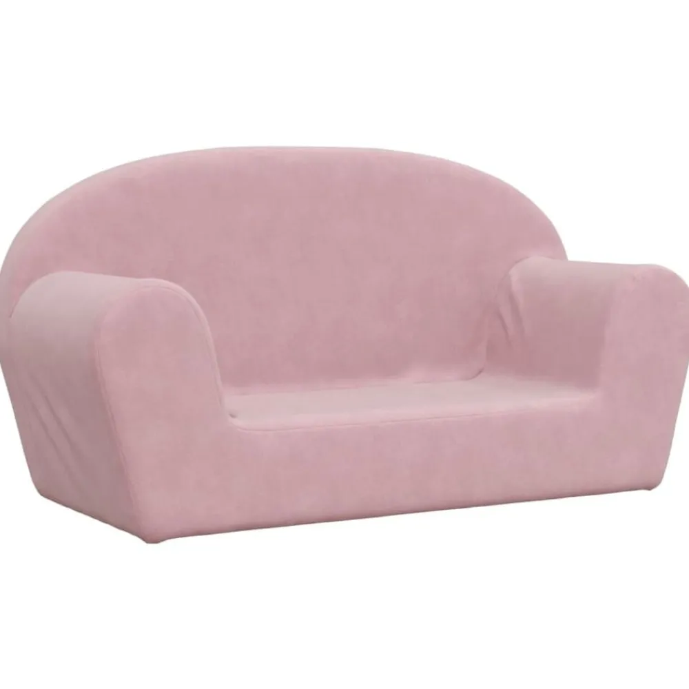 Mobilier Pour Bébés & Tout-Petits-vidaXL Canapé pour enfants 2 places peluche douce Rose