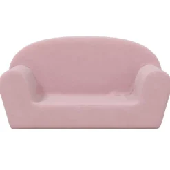 Mobilier Pour Bébés & Tout-Petits-vidaXL Canapé pour enfants 2 places peluche douce Rose