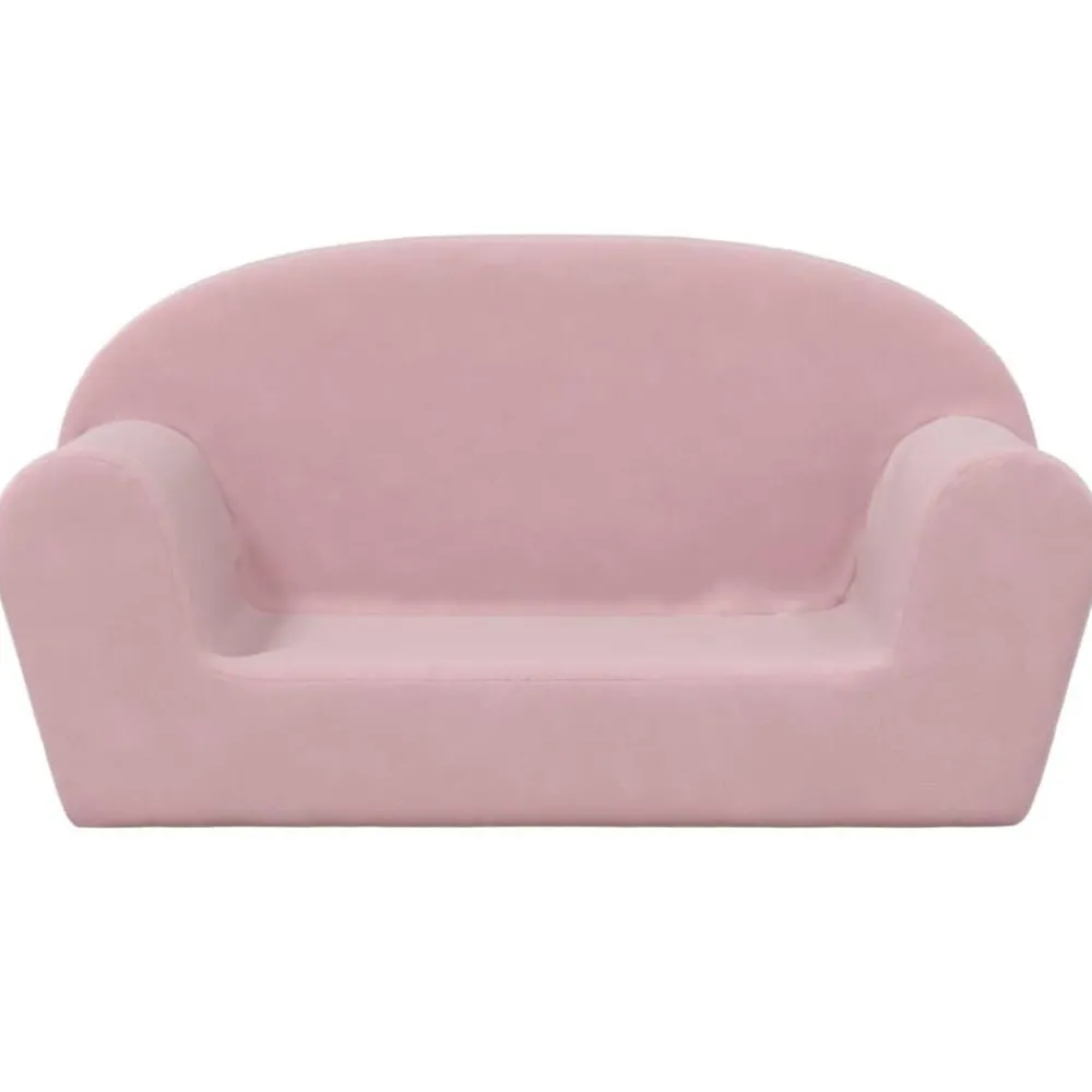 Mobilier Pour Bébés & Tout-Petits-vidaXL Canapé pour enfants 2 places peluche douce Rose