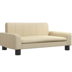 Mobilier Pour Bébés & Tout-Petits-vidaXL Canapé pour enfants crème 70x45x30 cm tissu Cr&egrave;me