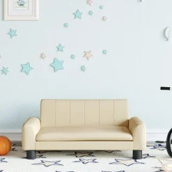 Mobilier Pour Bébés & Tout-Petits-vidaXL Canapé pour enfants crème 70x45x30 cm tissu Cr&egrave;me