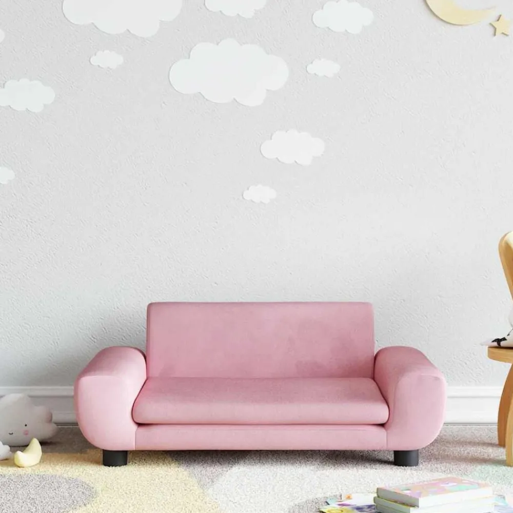 Mobilier Pour Bébés & Tout-Petits-vidaXL Canapé pour enfants 70x45x33 cm velours Rose
