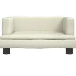vidaXL Canapé pour enfants crème 60x40x30 cm similicuir