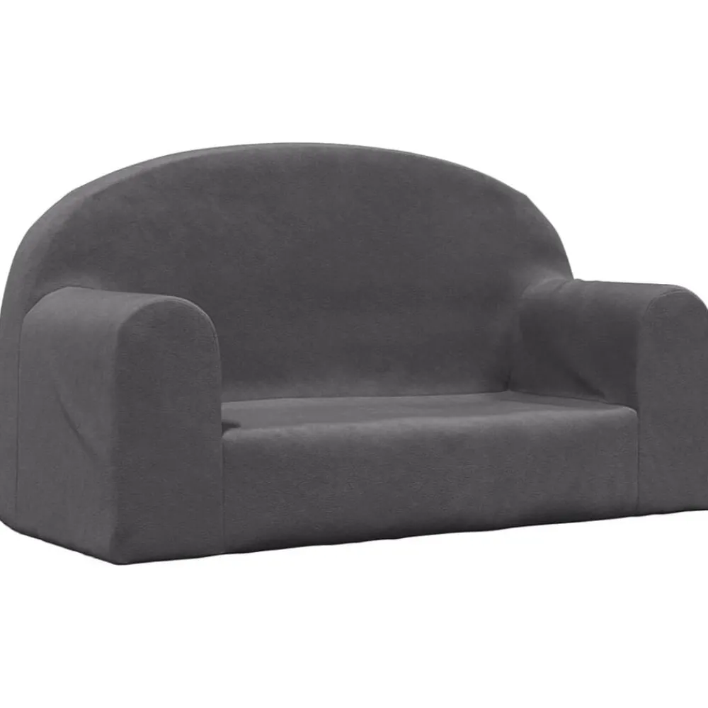 vidaXL Canapé pour enfants 2 places peluche douce