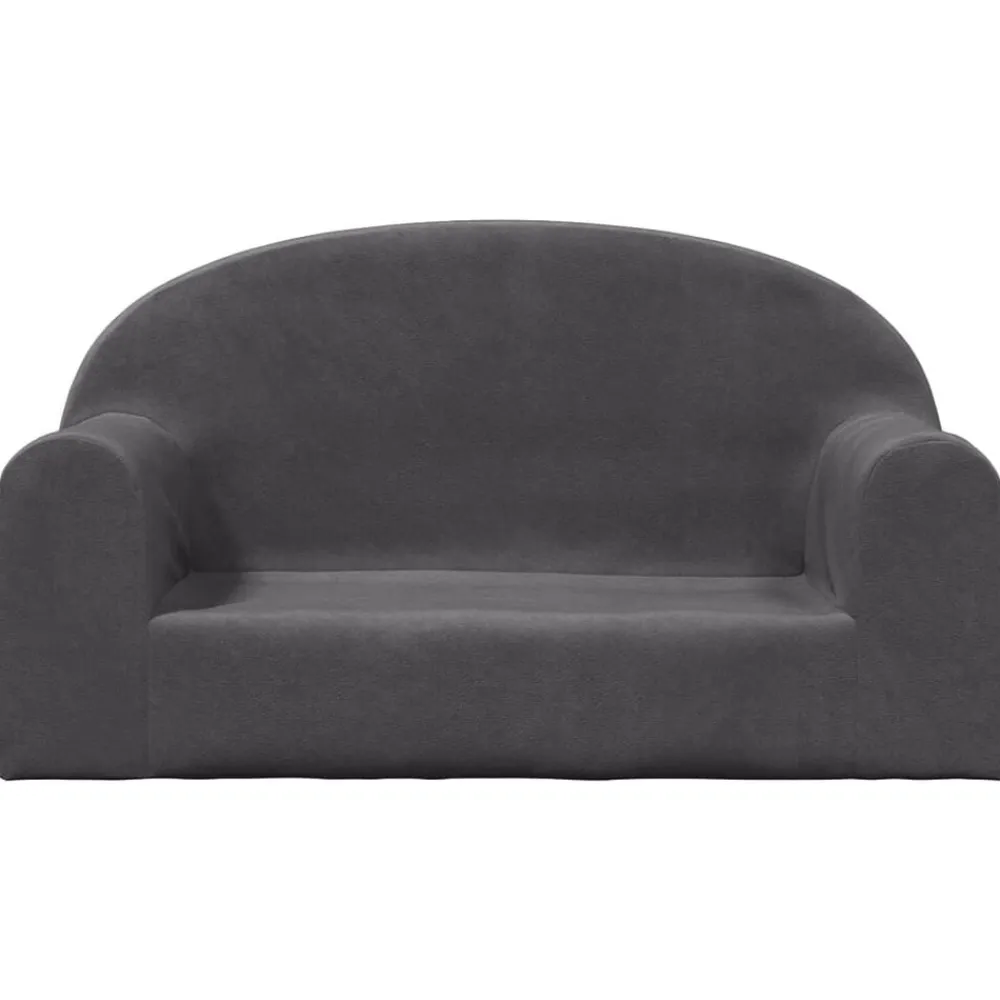 vidaXL Canapé pour enfants 2 places peluche douce