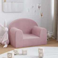 Mobilier Pour Bébés & Tout-Petits-vidaXL Canapé pour enfants peluche douce Rose
