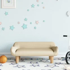 Mobilier Pour Bébés & Tout-Petits-vidaXL Canapé pour enfants crème 70x40x24 cm tissu Cr&egrave;me