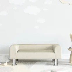Mobilier Pour Bébés & Tout-Petits-vidaXL Canapé pour enfants crème 70x45x26,5 cm velours Cr&egrave;me