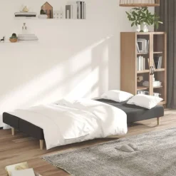 vidaXL Canapé-lit à 2 places tissu