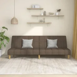 vidaXL Canapé-lit à 2 places tissu